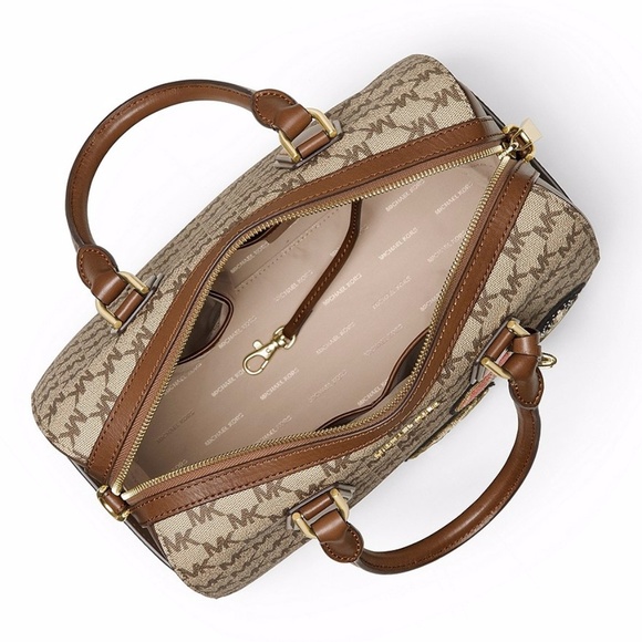 Michael Kors Studio Mercer Patches Satchel Bag - Picture 3 of 5