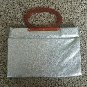 Vintage Silver Mettalic Folding Purse