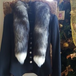 Real Silver Fox Fur Scarf/Collar