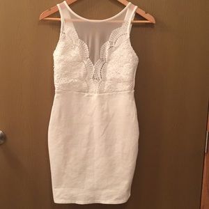 LuLu's tight fitting ivory dress