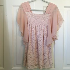 Pale pink flowy dress