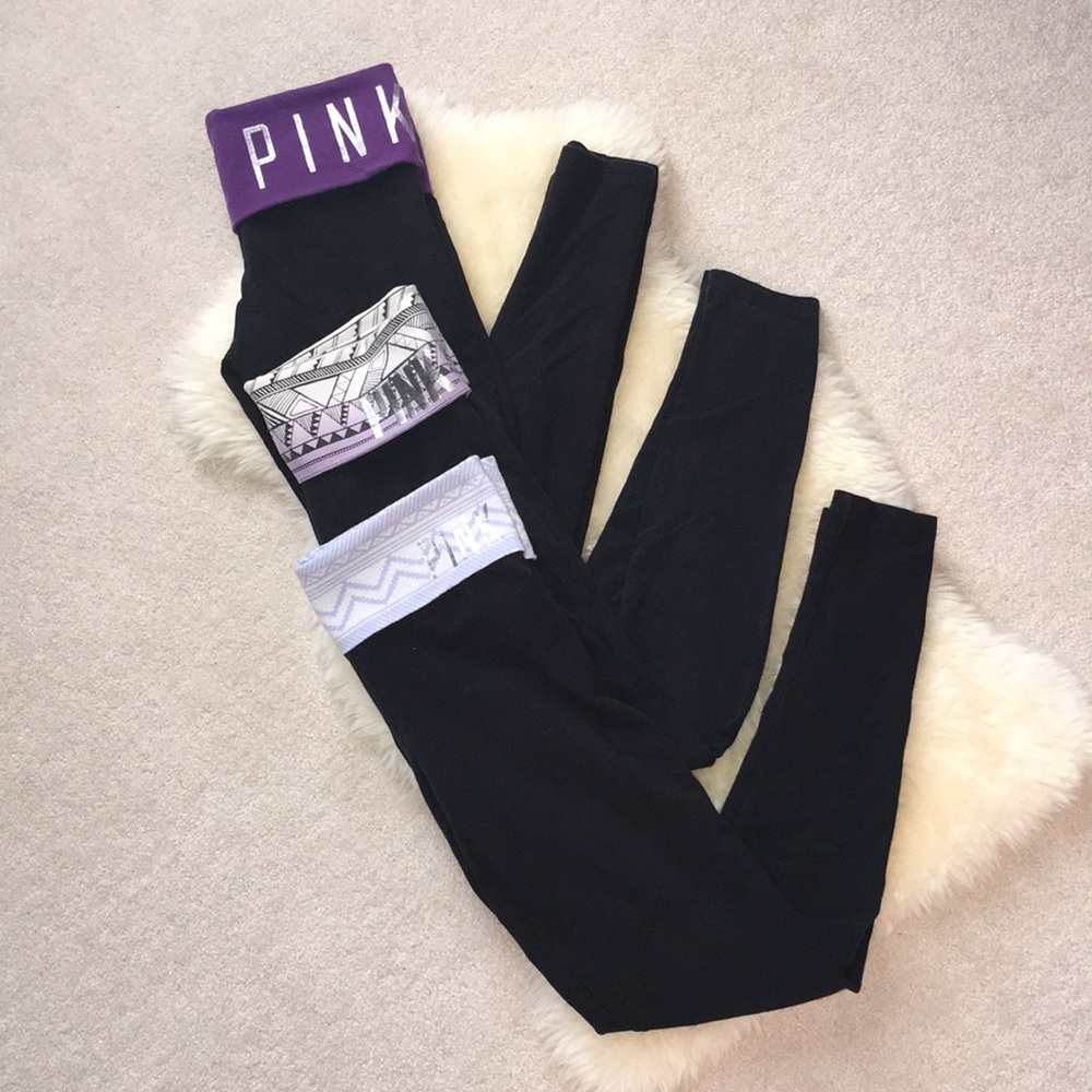 Eight (8) VS PINK Yoga Leggings - Picture 4 of 6