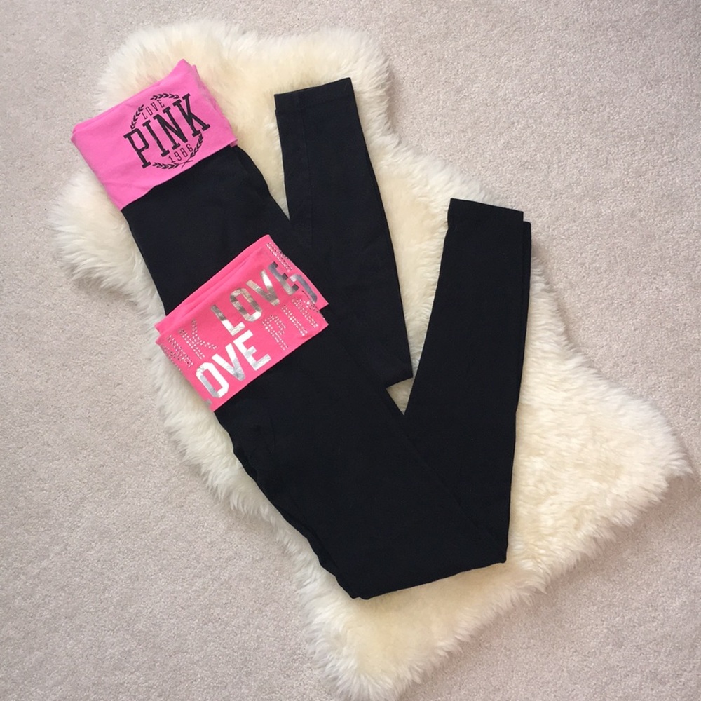 Eight (8) VS PINK Yoga Leggings - Picture 6 of 6