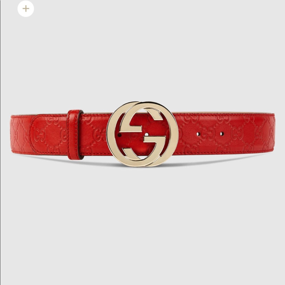 Guccisima belt red leather Gucci