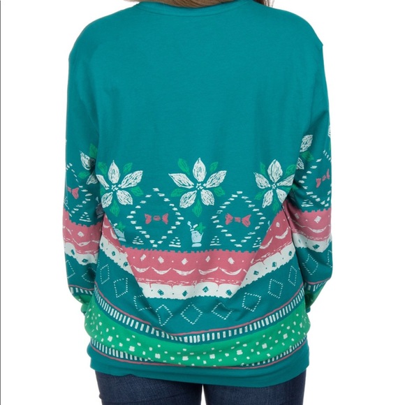 NWT SMALL Lauren James Christmas Sweater Tee - Picture 2 of 7