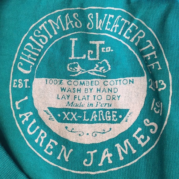 NWT SMALL Lauren James Christmas Sweater Tee - Picture 4 of 7