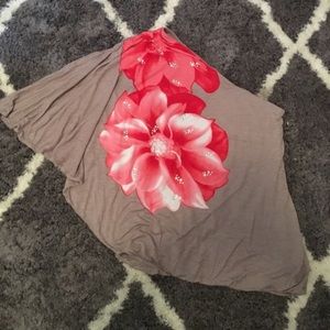 INC international concepts one shoulder floral top