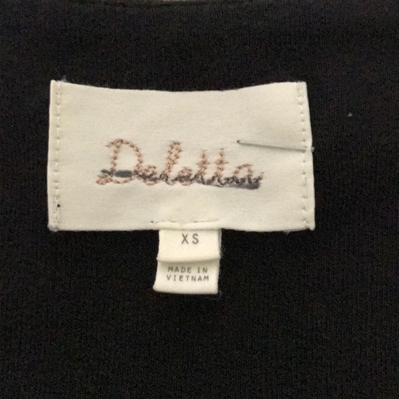 NWOT Anthropologie Deletta lace back black top - Picture 4 of 6