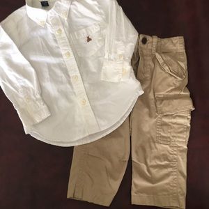 Baby Gap. Button down shirt and pants set