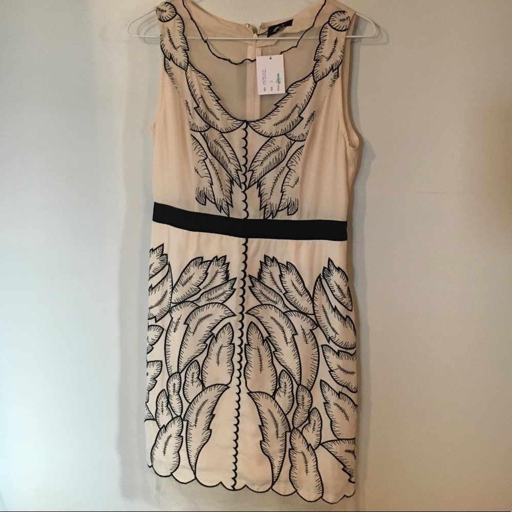 NWT Ivory and black dress