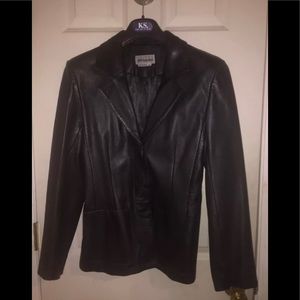 Saks fifth avenue folio collection leather jacket