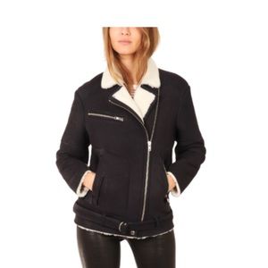 Iro shearling noma moto jacket