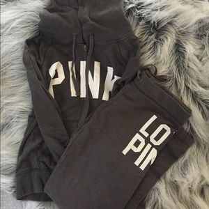 PINK Gray Sweatsuit