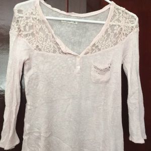 Pink lace top