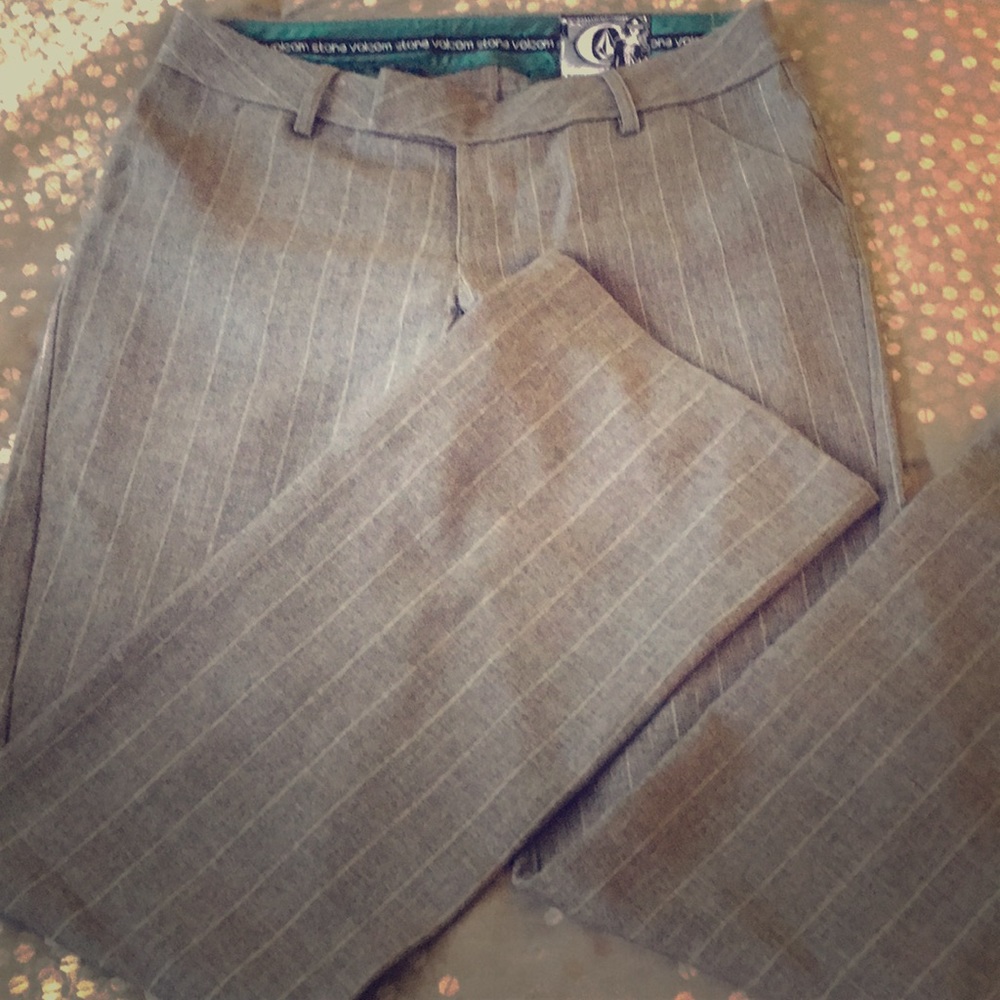 Grey pinstriped Volcom Trousers