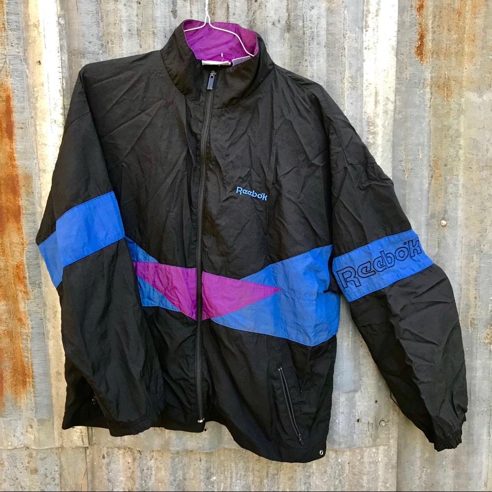 Vintage Reebok Windbreak w/ retractable hood