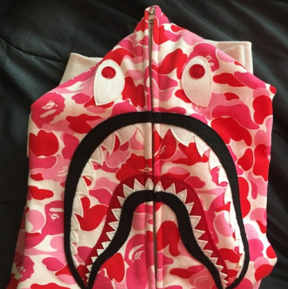 Bape pink city camo hoodie