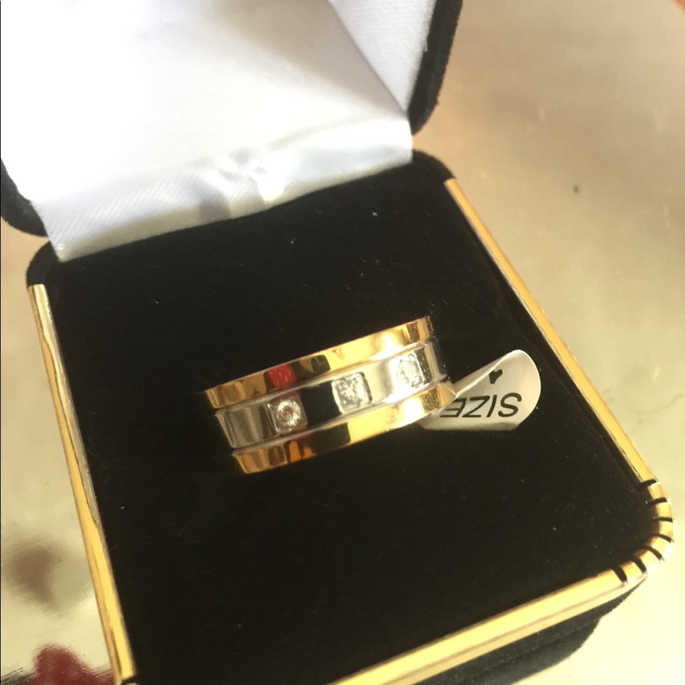 New Real Diamond Wide JUDE Ring Tungsten SS Band