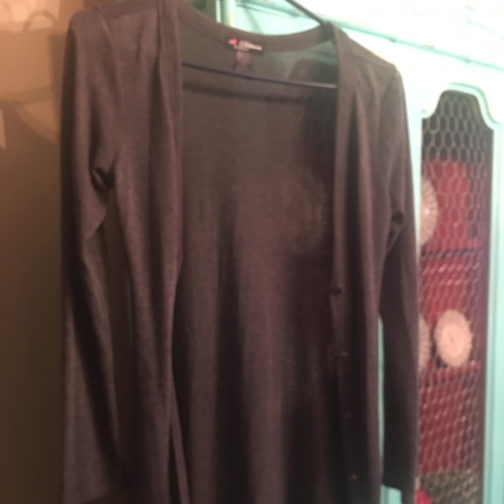 Grey Long Cardigan