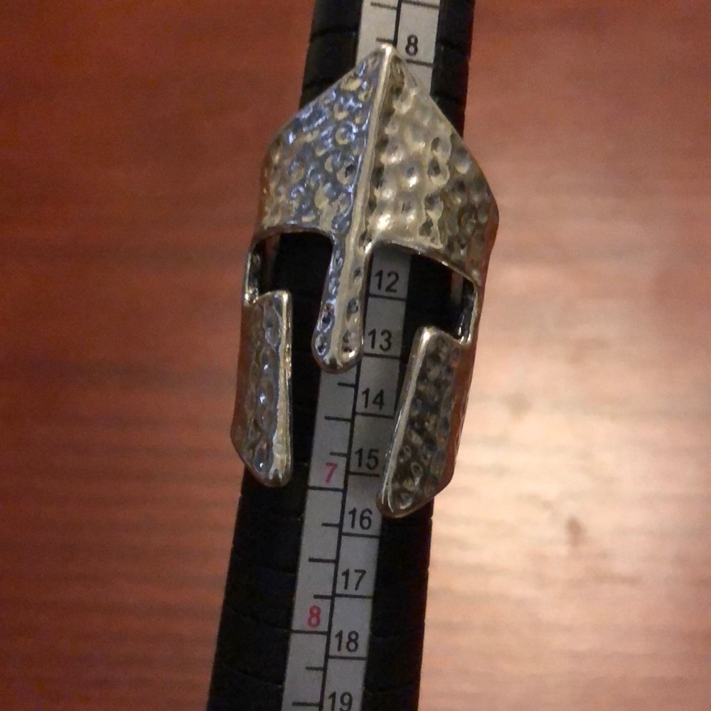 Stainless Steel Gladiator Helmet shaped Ring