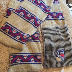 NY Rangers scarf with pockets
