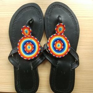 Kenyan hand made flip flops.