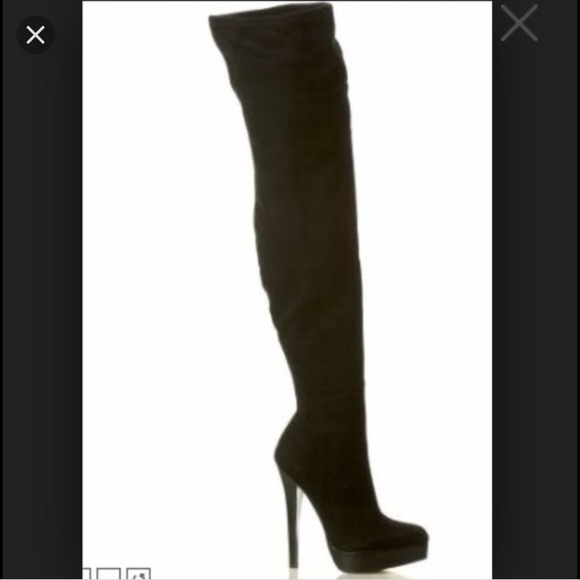 bebe thigh high boots
