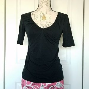 Banana Republic V-Neck Elbow Sleeve Top