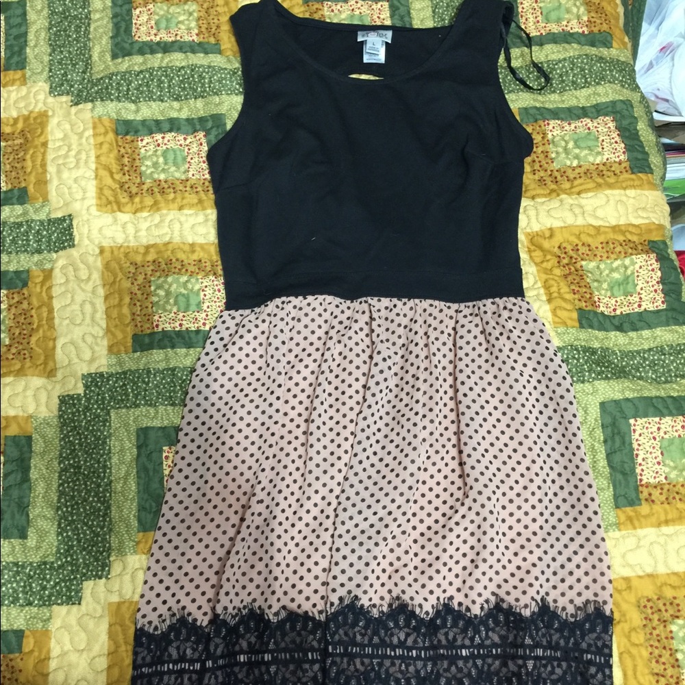 Black and pink dress