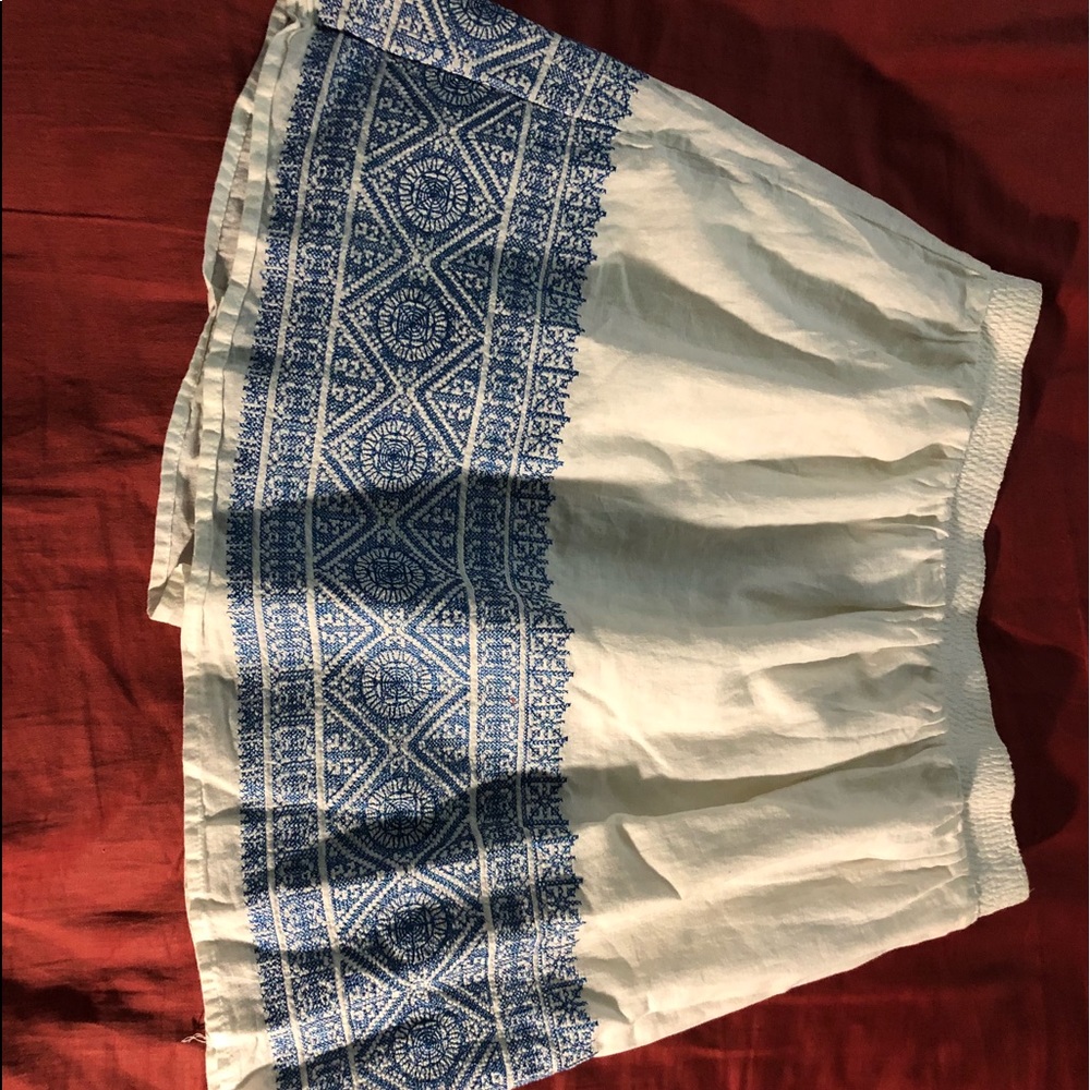 Blue and white skirt