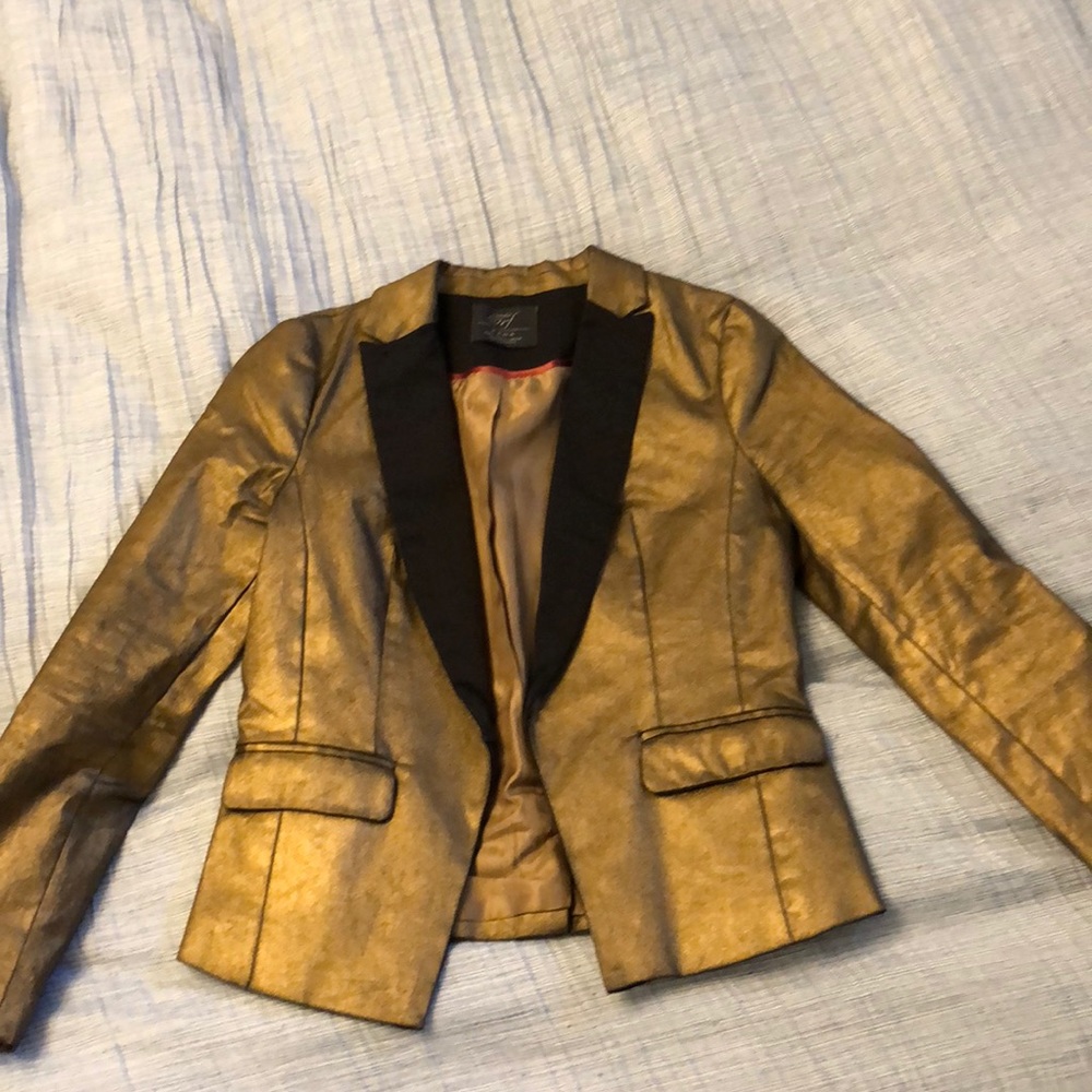 Zara gold/copper blazer.