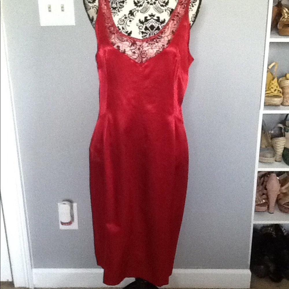 Beautiful Red Satin Dolce & Gabbana Dress