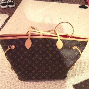Authentic Neverfull NN MM + Pouchette