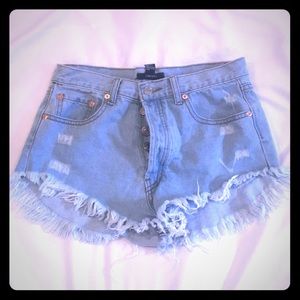 Fringed shorts