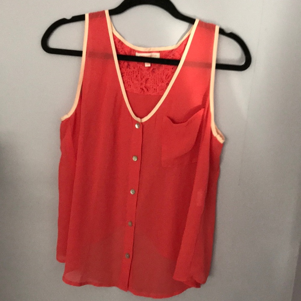 Sheer tank with open back