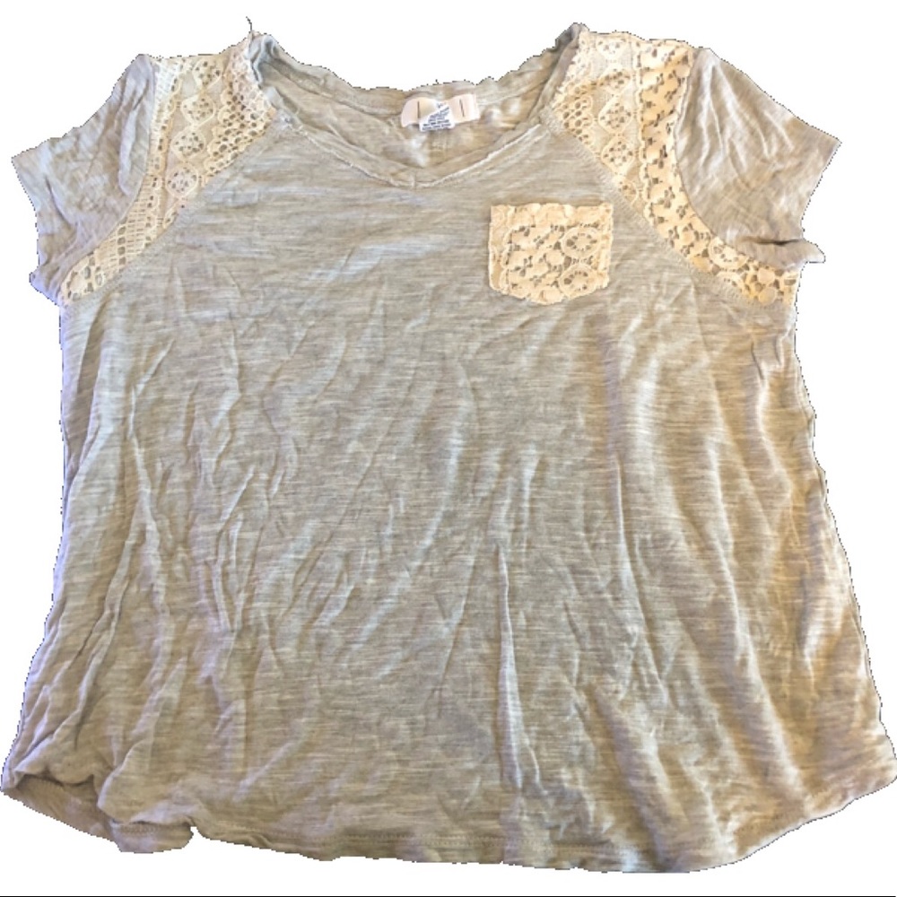 Grey and Lace T-shirt
