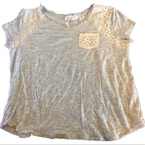Grey and Lace T-shirt