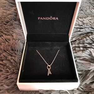 Brand New Pandora “A” Necklace