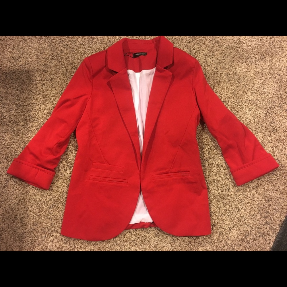 Red lined blazer - new with tags