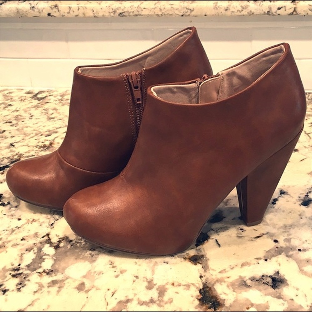 Call It Spring Cognac Booties