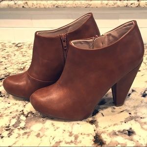 Call It Spring Cognac Booties