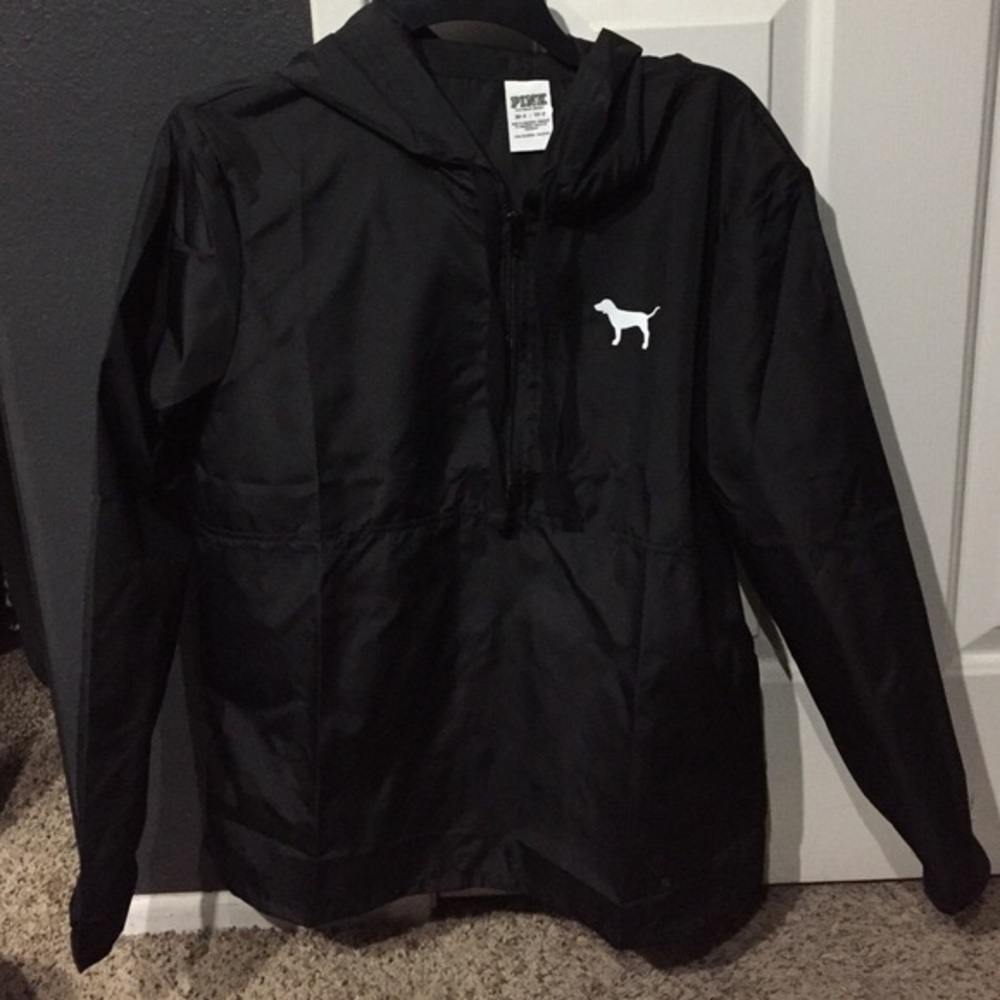 Pink by VS half zip anorak hoodie windbreaker