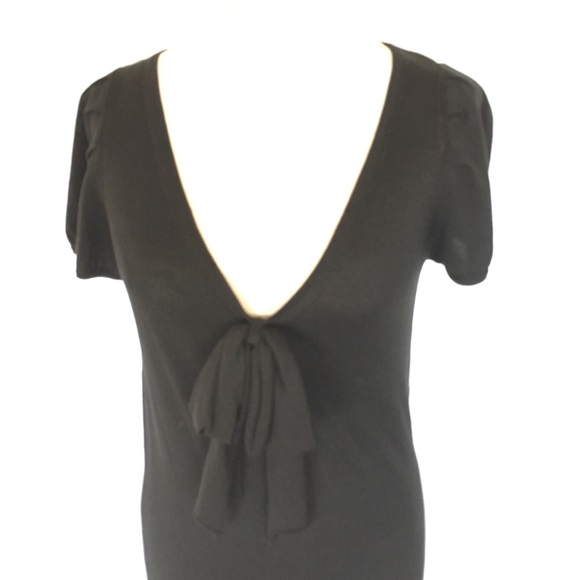 VIRGINIE CASTAWAY ~ black silk blend sweater dress - Picture 3 of 8