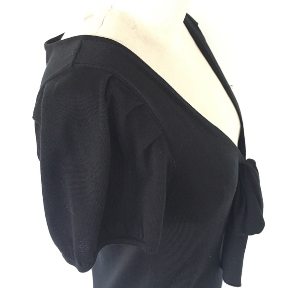 VIRGINIE CASTAWAY ~ black silk blend sweater dress - Picture 5 of 8