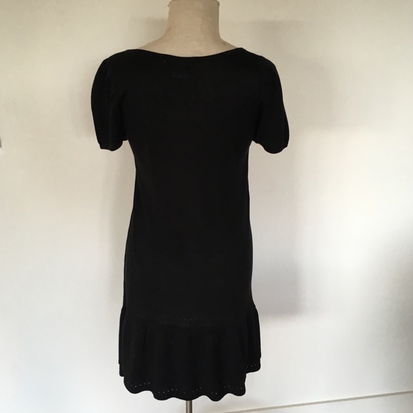 VIRGINIE CASTAWAY ~ black silk blend sweater dress - Picture 6 of 8