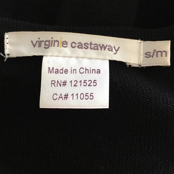 VIRGINIE CASTAWAY ~ black silk blend sweater dress - Picture 7 of 8