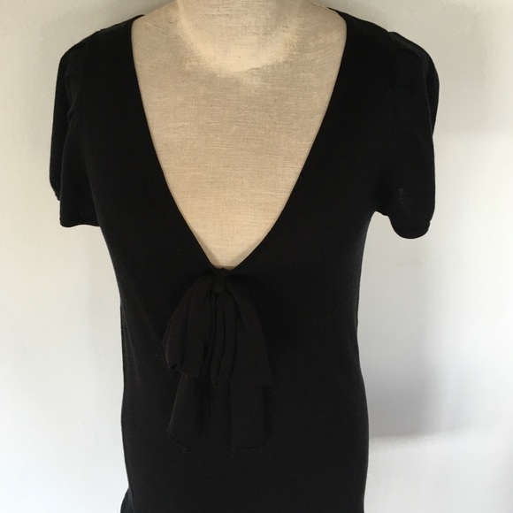 VIRGINIE CASTAWAY ~ black silk blend sweater dress - Picture 8 of 8