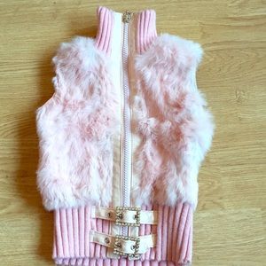 Girls Pink Fur Vest