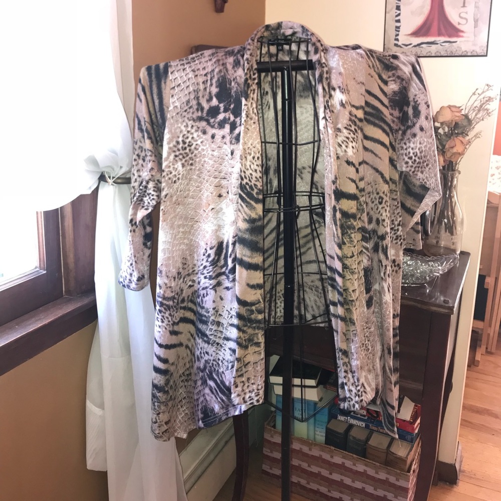 Animal print cardigan