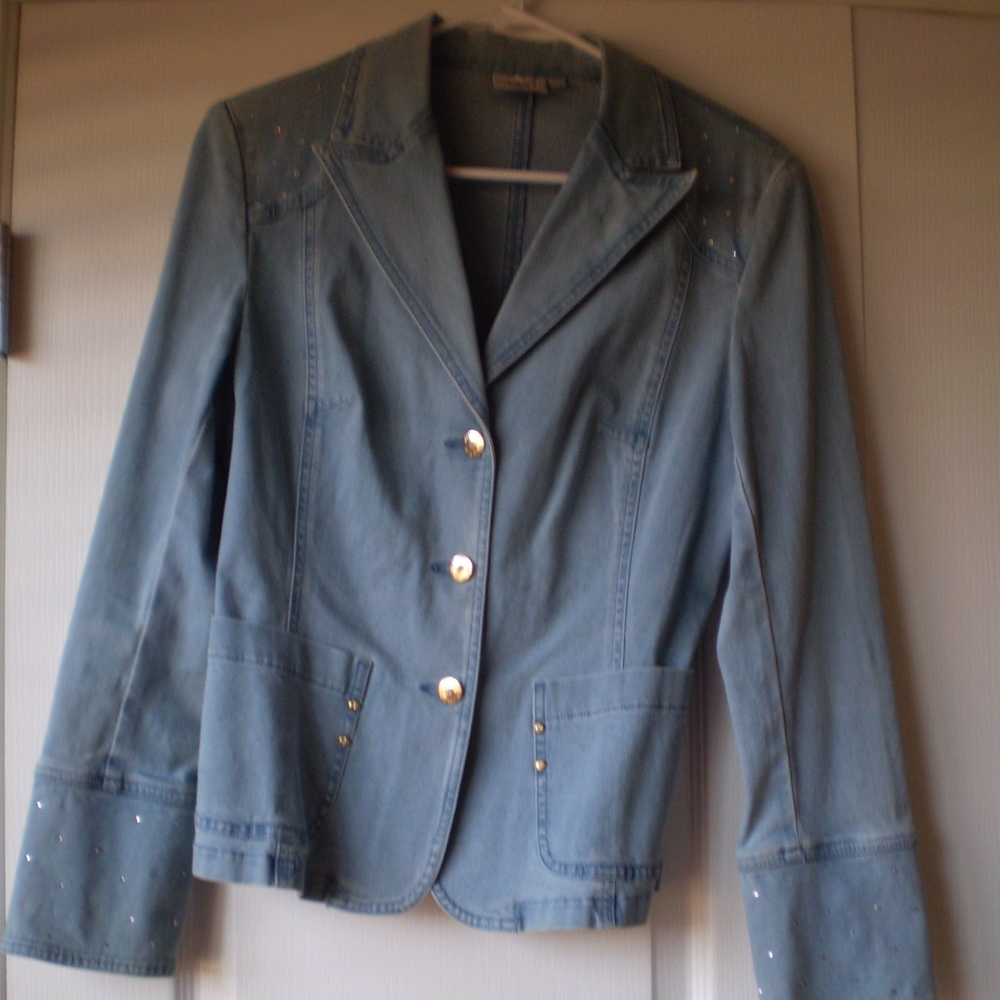 blue stretch jean (denim) jacket